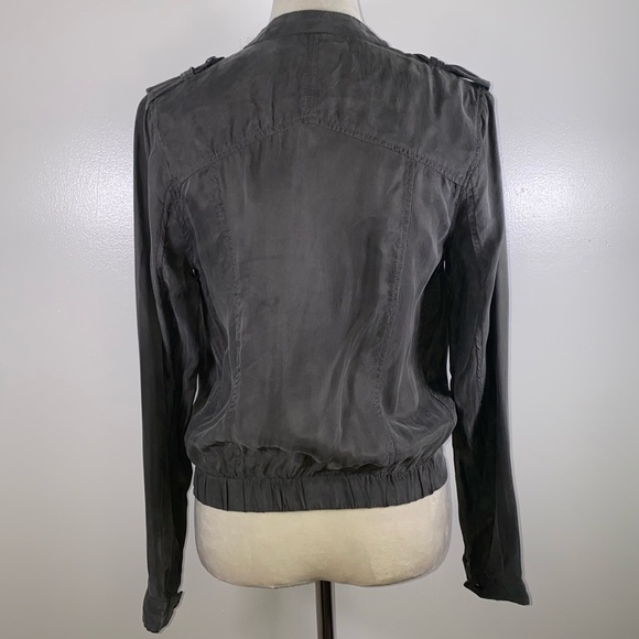Blank NYC lightweight off center zip front jacket size XS gray - Picture 3 of 11